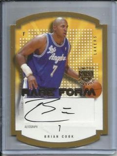 Brian Cook 03/04 Skybox L.E. Autograph #5/10 (Rare Form)