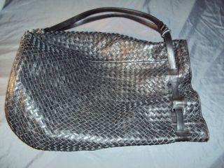 Bottega Veneta black woven Leather Intrecciato shoulder bag handbag