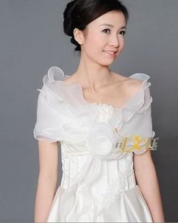 New white Wedding Dress Accessories Shrug Bolero Coat Bridal Shawl