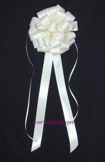 IVORY WEDDING PEW BOWS *SPECIAL* BETTER THAN PULL BOWS