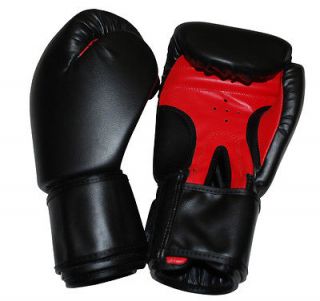 Black 16oz plain Boxing Training Gloves everlast mma kickboxing muay