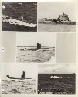 Vintage 5 Submarine Montage Seawolf Nautilus Official Navy Photo USN