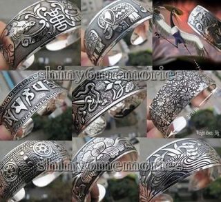 Tribet Tibet Silver totem Amulet Cuff Jewelry Lucky Bracelet #vk116