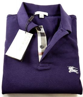 Burberry Brit Slim Fit Short Sleeve Purple Polo S to XXL
