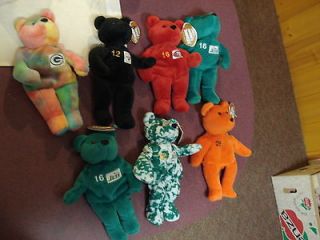 Beanos beanie baby lot Bradshaw Brett Favre Joe Montana Namath NY Jets