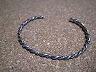 cuff bracelet sterling silver twisted wire no marks 7 grams