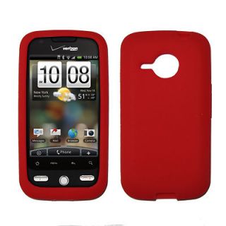for HTC Droid Eris Case Skin Red+Stereo Headphones