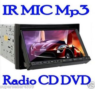 ISO 2 Din 7 Flip Down Car Stereo DVD CD AM/FM Player Road Media Touch