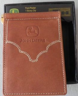 Leather Front Pocket Money Clip Buckskin Wallet Credit Card NEW Gift