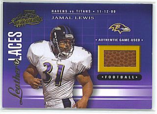 01 Playoff Absolute Leather&Laces Jamal Lewis Ball /275