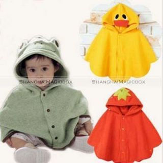 Children Kid Baby Boy Girl Cute Hooded Cape Cloak Mantle Trench Coat