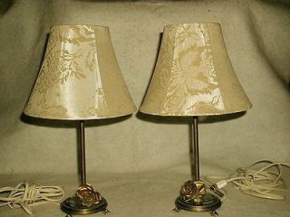 French Mirrored Lamps Brass Early 1900s Vanity Buffet