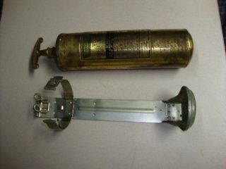 Brass Fire Gun Model No VL 1 Fire Extinguisher with Wall Bracket EMPTY