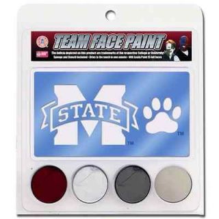 Mississippi State Bulldogs Face Paint with Stencils