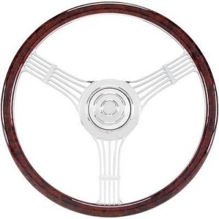 Billet Spec Steering Wheel Half Wrap Banjo Aluminum 3 Spoke 15.5 Dia