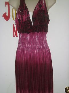 NWT Maxi Halter Dress dusty rose Lace,top gathered waist casual or