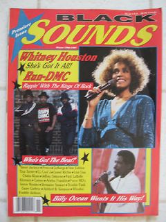 Premiere Issue BLACK SOUNDS Magazine 1986 Prince Whitney Houston Janet
