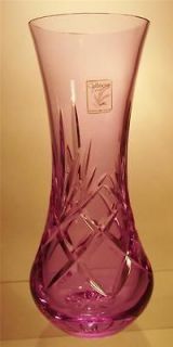 Vintage Caithness Neodymium Alexandrite Crystal Vase Pink / Lilac To