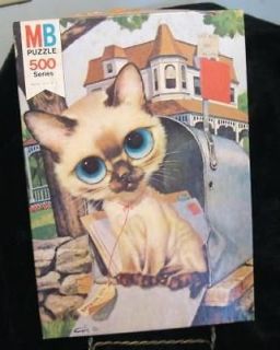 Big Eye or Pity Kitty Puzzle by Milton Bradley   Mail Box Kitty   Gig