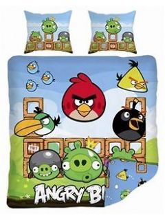 ANGRY BIRDS fits QUEEN bed QUILT DOONA COVER SET NEW