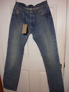 BURBERRY Mens Classic STEADMAN vintage wash slim fit jeans indigo