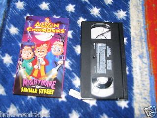 THE CHIPMUNKS NIGHTMARE ON SEVILLE STREET VHS VIDEO BUENA VISTA HOME
