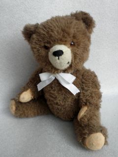 SCHUCO Brown Woven Fur Dralon Vintage TEDDY BEAR cryer
