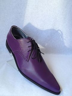 GIBSON WINKLEPICKER LACE UP SHOE.CLASSIC 60s SHOE IN PURPLE LEATHER