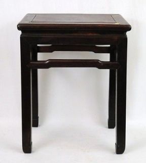 Antique 19c Chinese Carved Hongmu Hardwood Stand Stool #547A