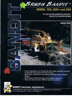 Bandit Chipper range Construction brochure 2001