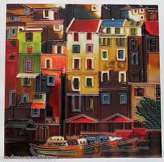 Waterfront Buildings Benaya Tiles Contemporary Wall Picture Tile