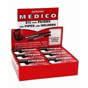 MEDICO PIPE OR CIGARETTE FILTERS   12 BOXES OF 10 EACH