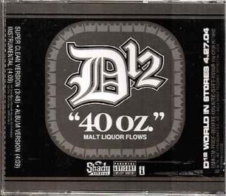 D12   40OZ 40 OZ ACETATE PROMO CD SINGLE SHADY RECORDS EMINEM PROOF