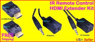 IR Remote Control IR Extender Receiver & Transmitter + 2 HDMI Adapter