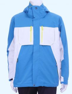 QUIKSILVER 5K Technical Ski Jacket Snowboard Coat Veste Blue Neon