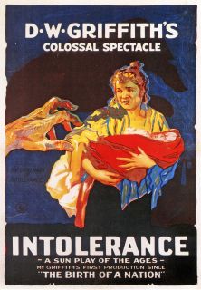 INTOLERANCE Movie Poster 1916 Silent Film