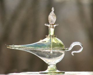 Aladdin Lamp Perfume Bottle hand blown Glass blown from Egypt