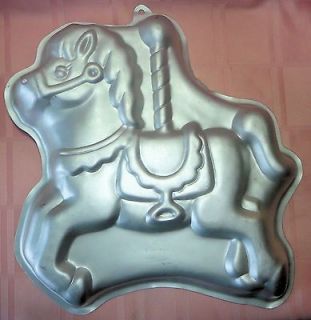 Wilton Carousel Horse Shaped Cake Pan Merry Go Round Carnival 1990