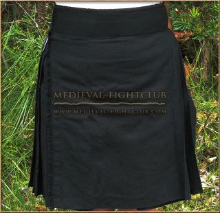 KILT Deluxe Black Plaid. Scotland Highland traditional tartan dress