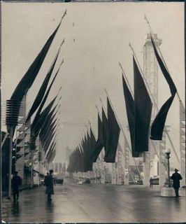 1933 Chicago Illinois Worlds Fair Century Of Progress Avenue Of Flags
