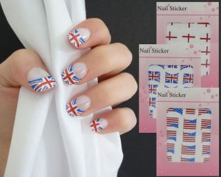 UK USA ENGLAND Nail art Stickers UK SELLER   Jubilee Olympics