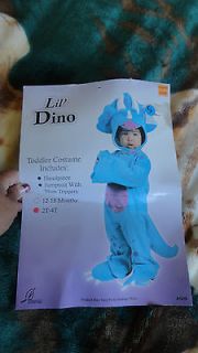 NWT Unisex Boy/Girl Toddler Blue Dinosaur Halloween Costume 2T 4T