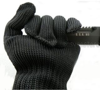Black Policeman Butcher Safety Cut Proof Protect Resistant Gloves High