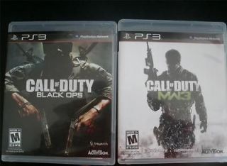 PS3   CALL OF DUTY MODERN WARFARE 3   CALL OF DUTY BLACK OPS   W