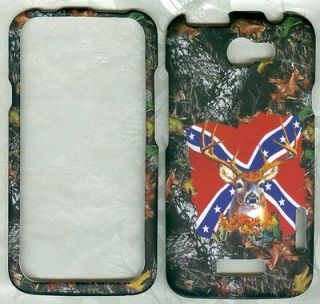 realtree Camo rebel flag Protector Case Cover HTC One X AT&T Hunting
