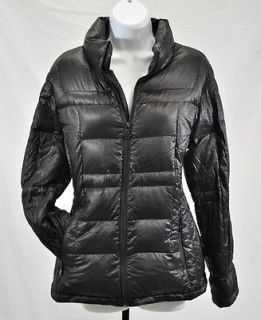 Calvin Klein Womens Down Lightweight Packable Puffer Jacket Coat Black