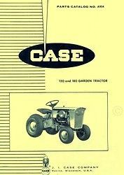 Case 130 180 Garden Tractor Parts Catalog Manual A954
