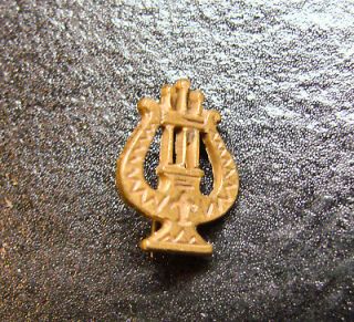 MUSIC PIN TEACHER GOLD FILLED SMALL VINTAGE HARP