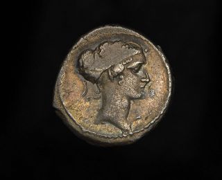Republic Silver Denarius Carisius Julius Caesar Quadruple Triumph Coin