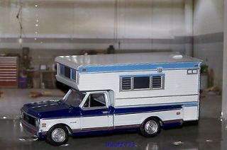 1972 72 CHEVY C 20 PICKUP TRUCK WITH CAMPER TOP MINT 1/64 SCALE